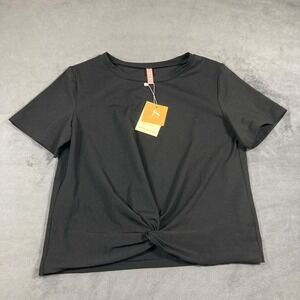 New Jinkesi women's Twist Front black top size M